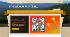 Desktop Screenshot of fivealarmpaintball.com